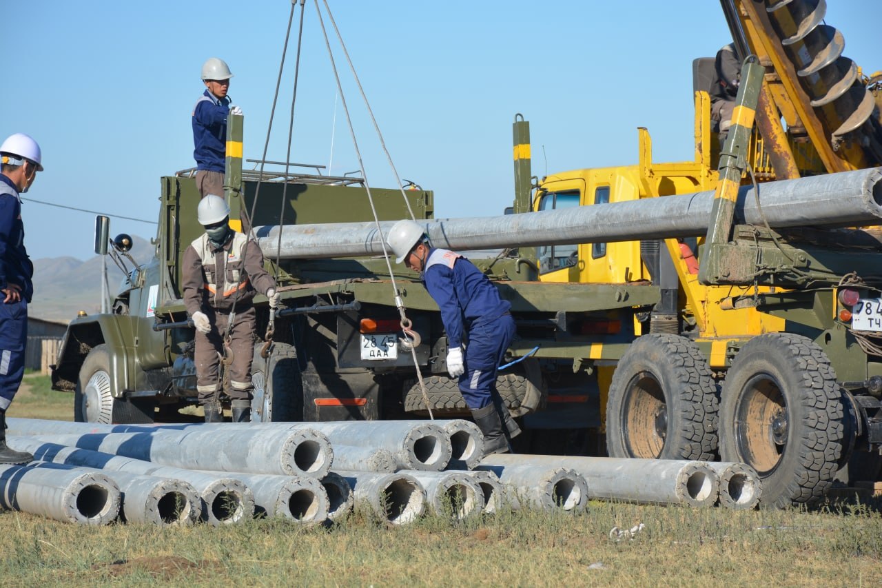 Concrete pole installation